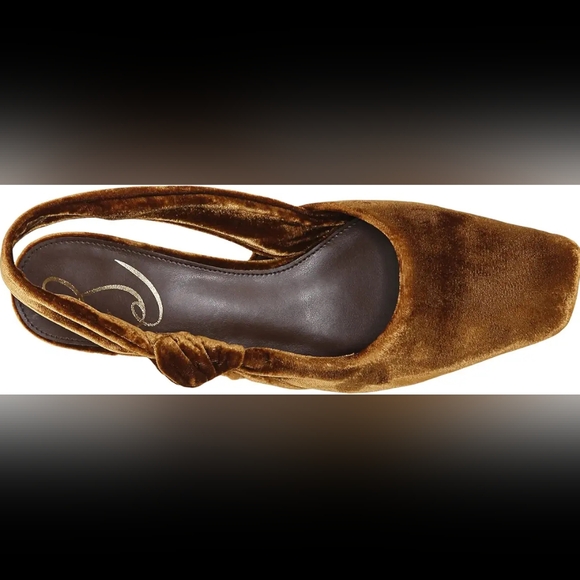 Sam Edelman Meredith Brown Cocoa Velvet Slingbacks - Picture 2 of 9